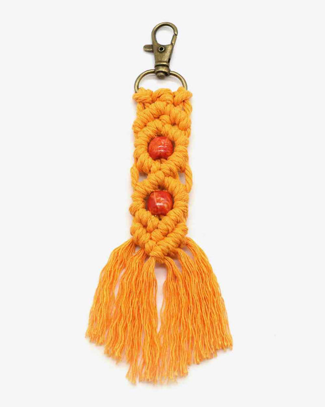 Assorted 4-Pack Handmade Macrame Fringe Keychain