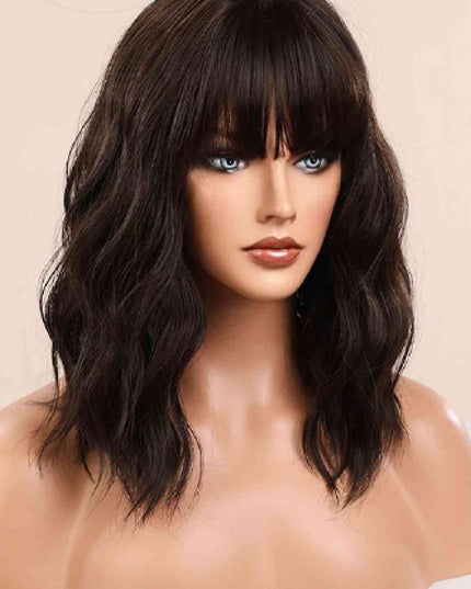 Natural Looking Synthetic Full Machine Bobo Wigs 12''