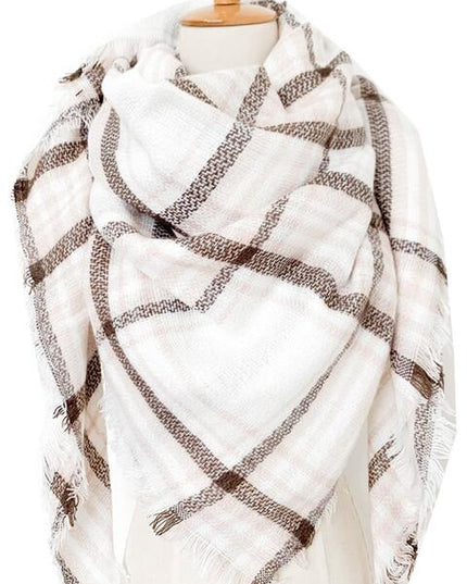 Plaid Imitation Cashmere Scarf