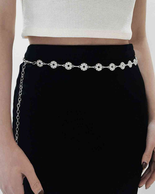 Rhinestone Decor Zinc Alloy Belt