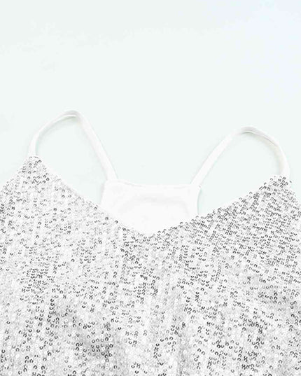 Sequin V-Neck Cami Top