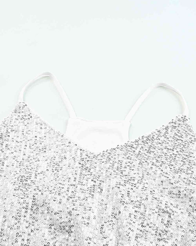 Sequin V-Neck Cami Top