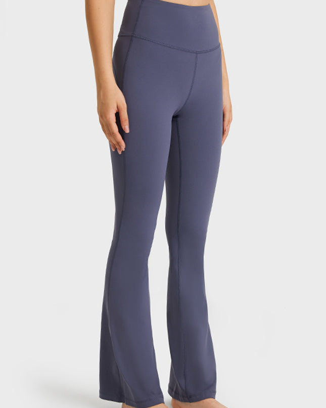 Elastic Waist Flare Yoga Pants