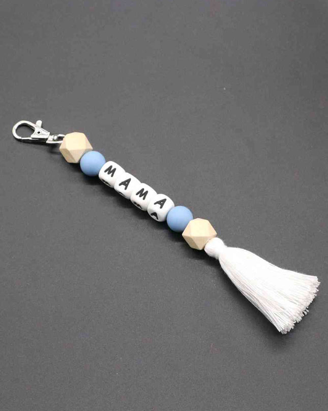 Assorted 2-Pack Mama Beaded Tassel Keychain