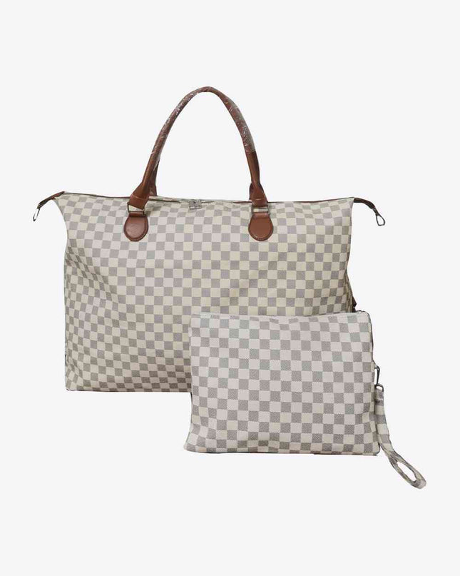 Checkered Two-Piece Bag Set