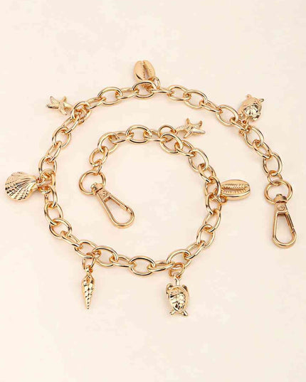 Sea Element Charm Iron Chain Belt