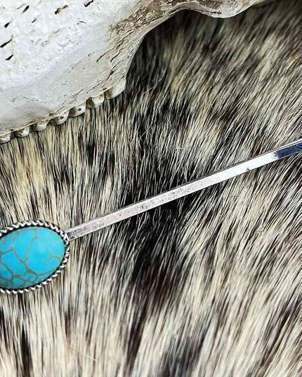 Turquoise Alloy Hairpin
