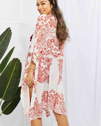Floral Side Slit Cover Up