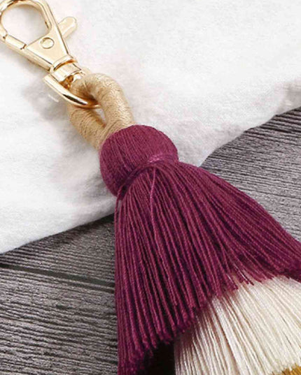 Layered Tassel Keychain