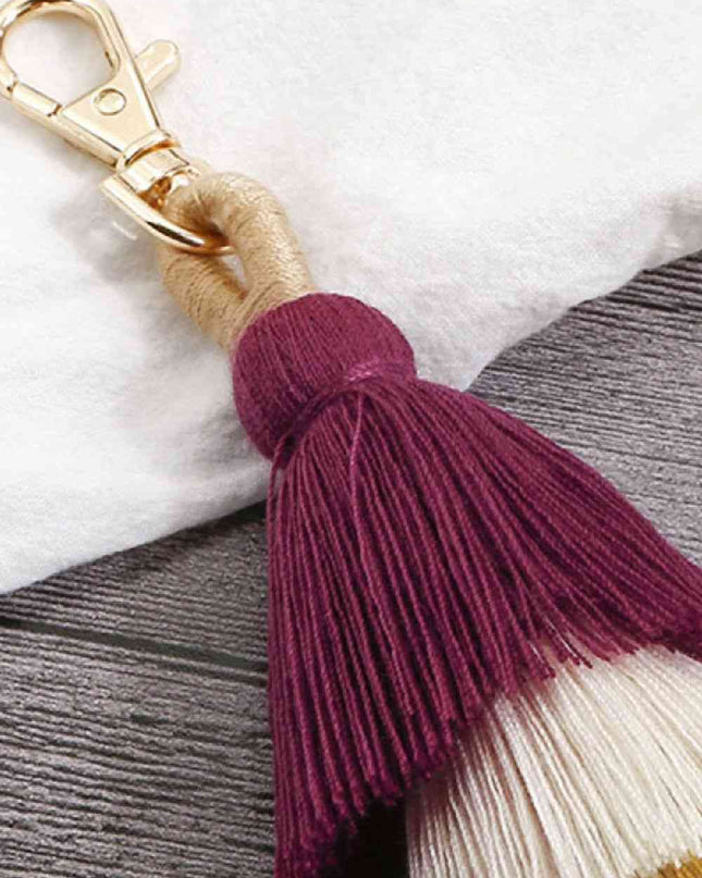 Layered Tassel Keychain