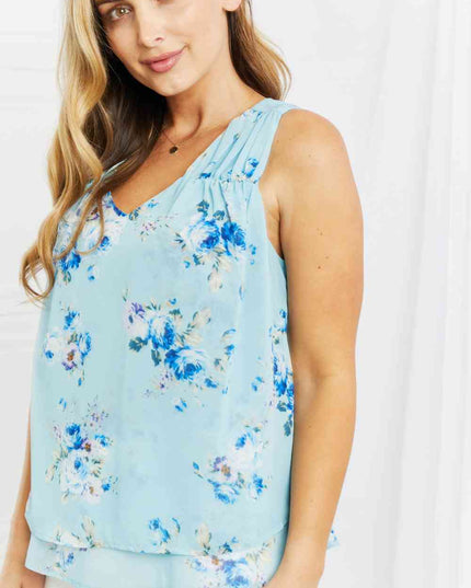 Sew In Love Off To Brunch Full Size Floral Tank Top