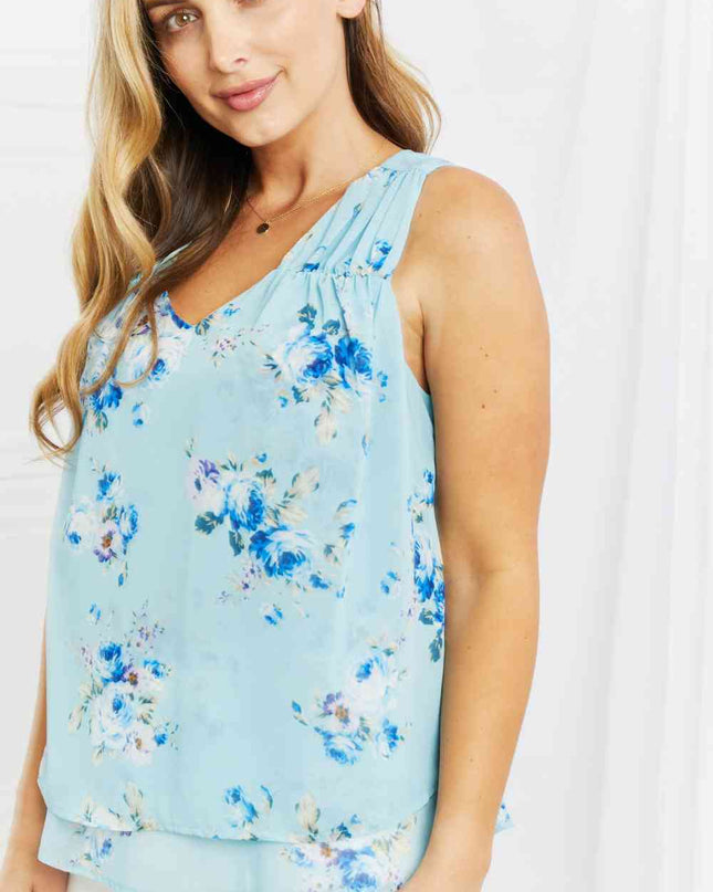 Sew In Love Off To Brunch Full Size Floral Tank Top