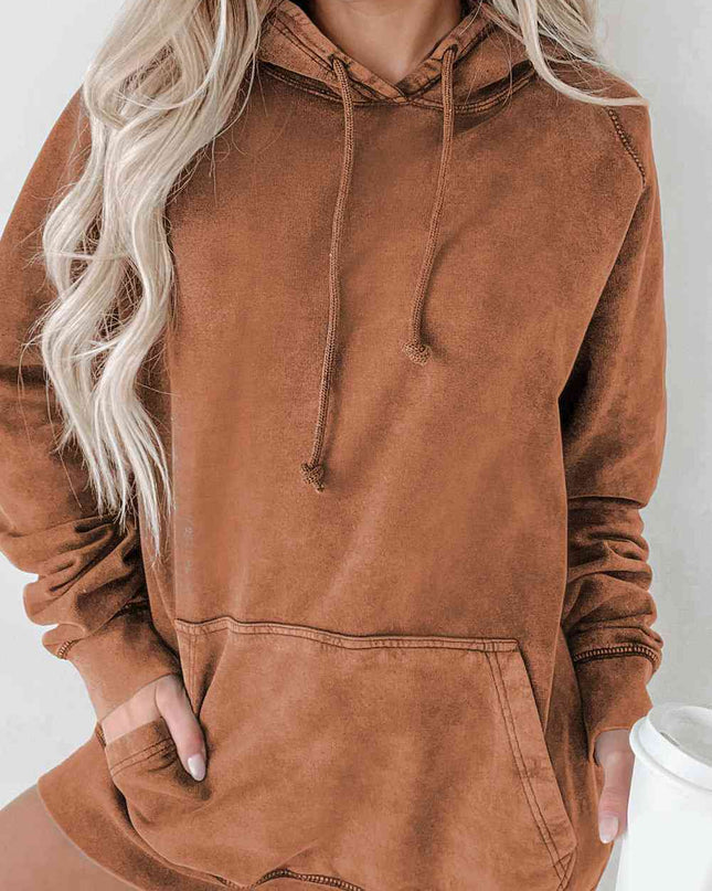 Long Sleeve Front Pocket Hoodie