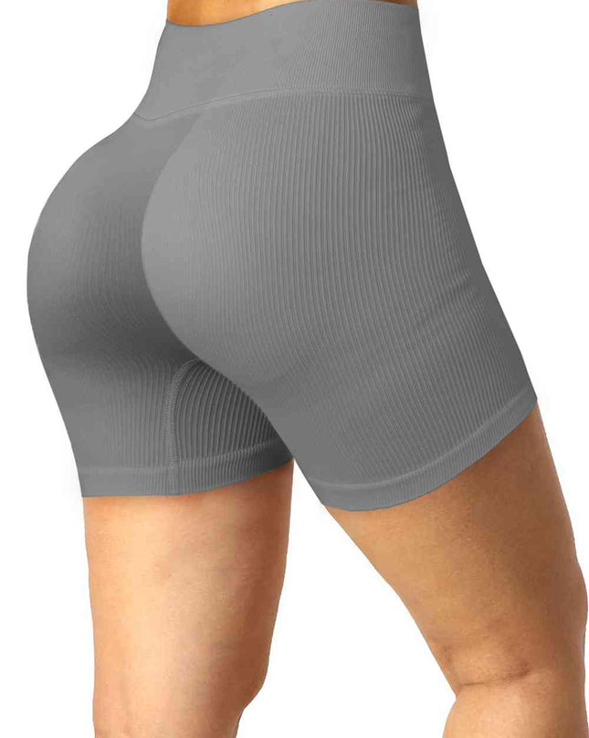 Drawstring Ribbed Sports Shorts