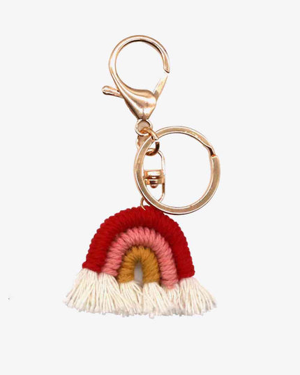 Assorted 4-Pack Rainbow Fringe Keychain