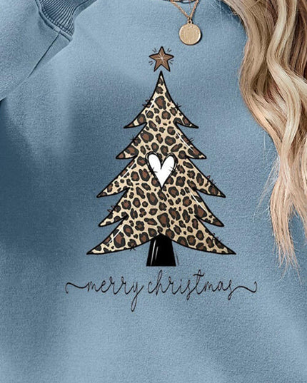 Christmas Tree Graphic Long Sleeve Sweatshirt