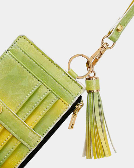 Printed Tassel Keychain with Wallet