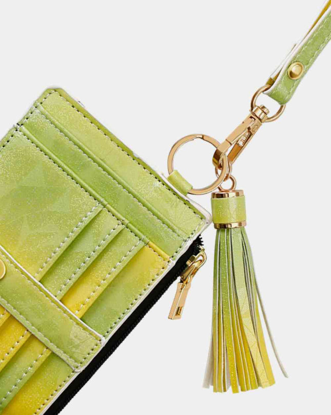 Printed Tassel Keychain with Wallet