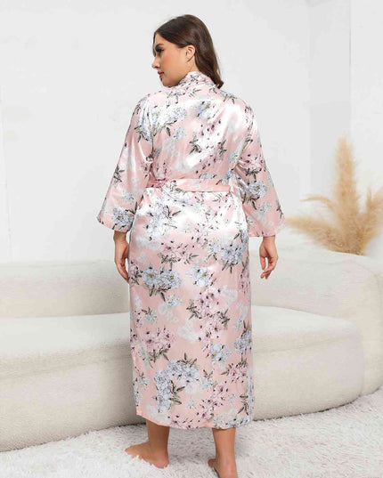 Plus Size Tie Waist Robe