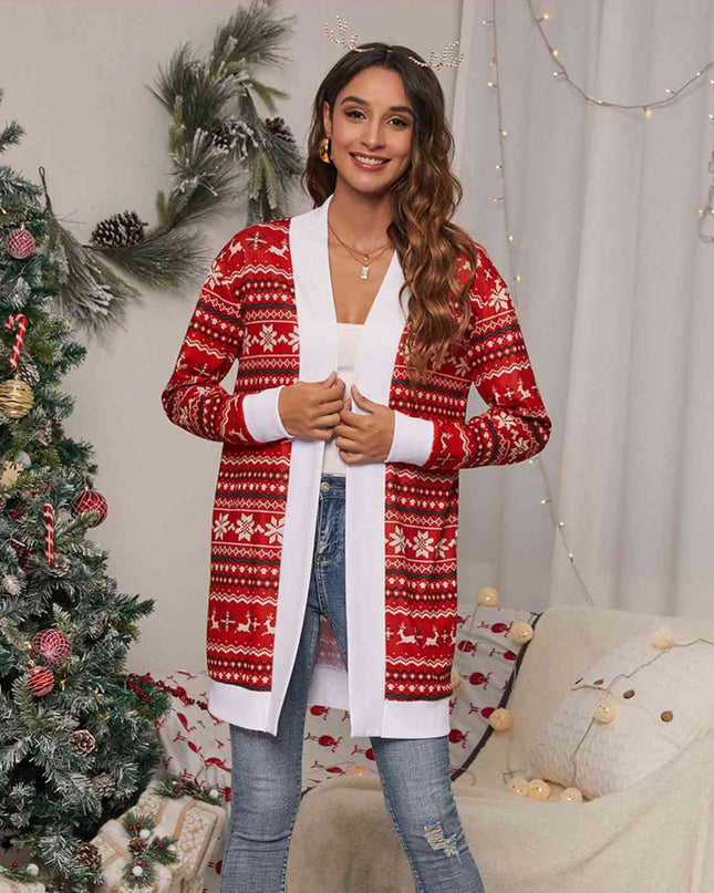 Christmas Open Front Cardigan