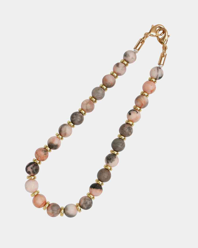Beaded Natural Stone Key Chain