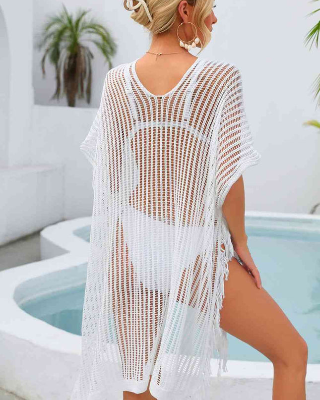 Fringe Trim Openwork Cover Up