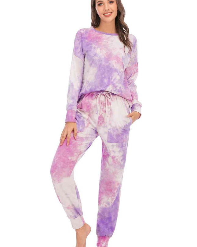 Tie-Dye Top and Pants Lounge Set