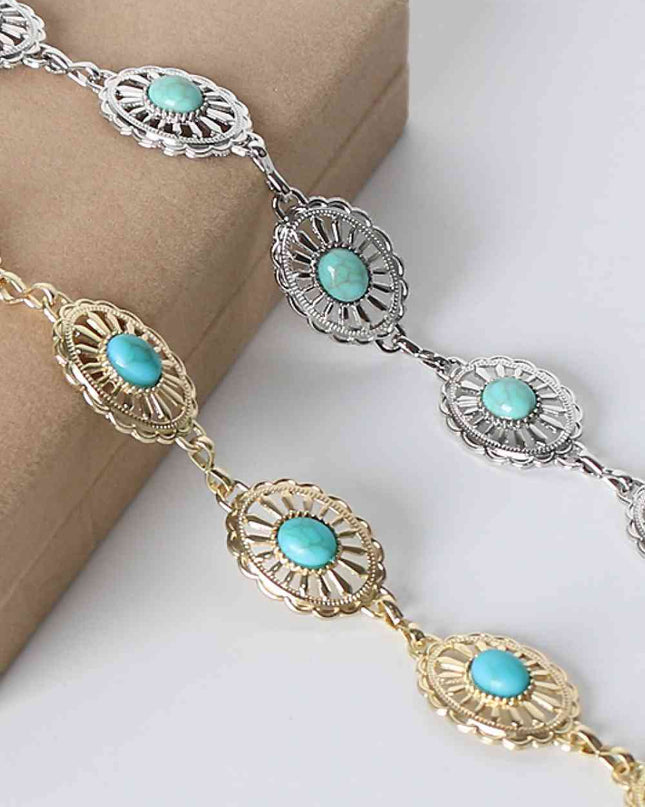 Contrast Lobster Clasp Alloy Chain Belt