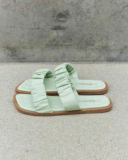 Weeboo Double Strap Scrunch Sandal in Gum Leaf