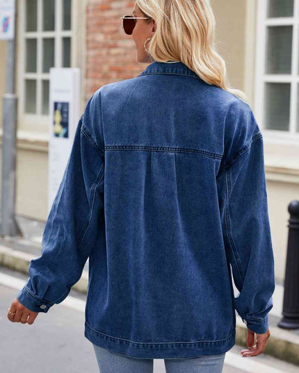 Button Up Denim Jacket with Pockets