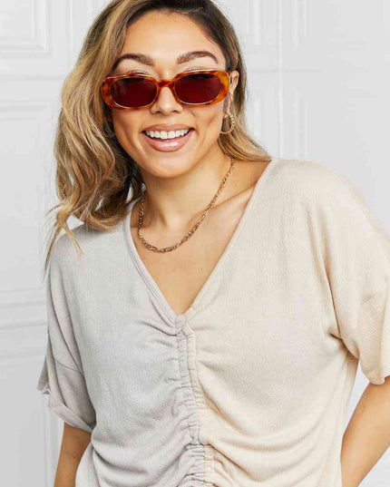 Oval Full Rim Sunglasses