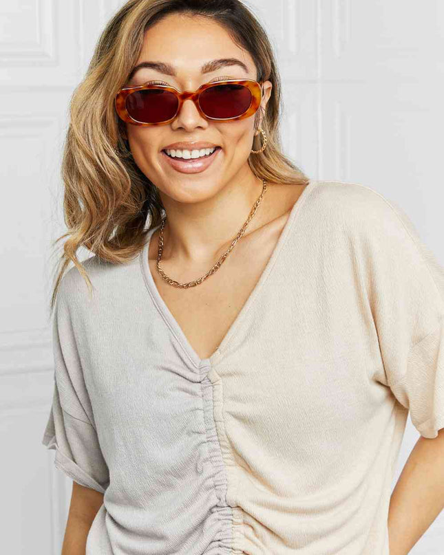 Oval Full Rim Sunglasses
