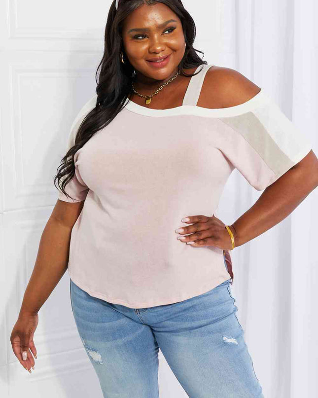 Andree by Unit Full Size Something Simple Cold Shoulder Tee