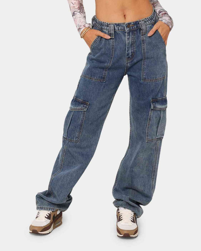 Straight Jeans with Pockets