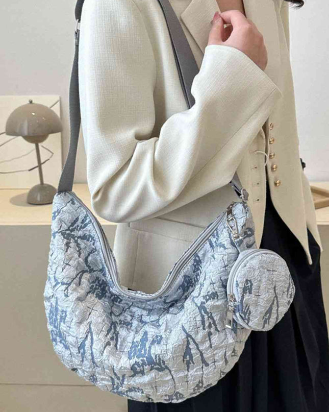 Textured Polyester Shoulder Bag