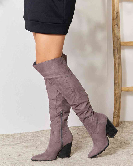 East Lion Corp Block Heel Knee High Boots