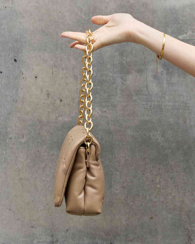 Nicole Lee USA Diamond Flower Messenger Crossbody Bag