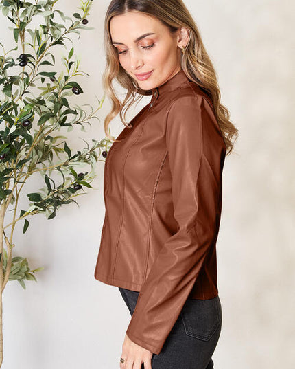 Mock Neck Zip Up Jacket