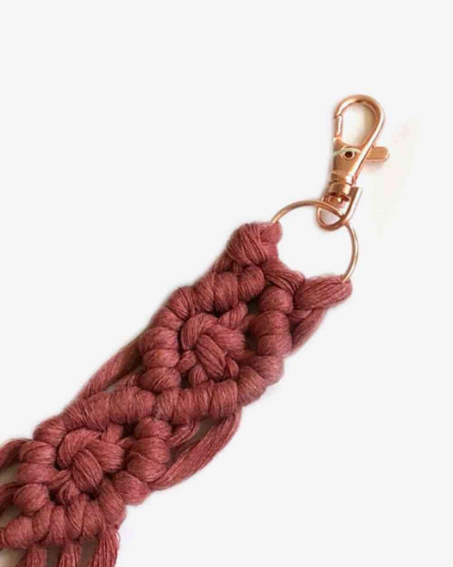 Assorted 4-Pack Macrame Fringe Keychain
