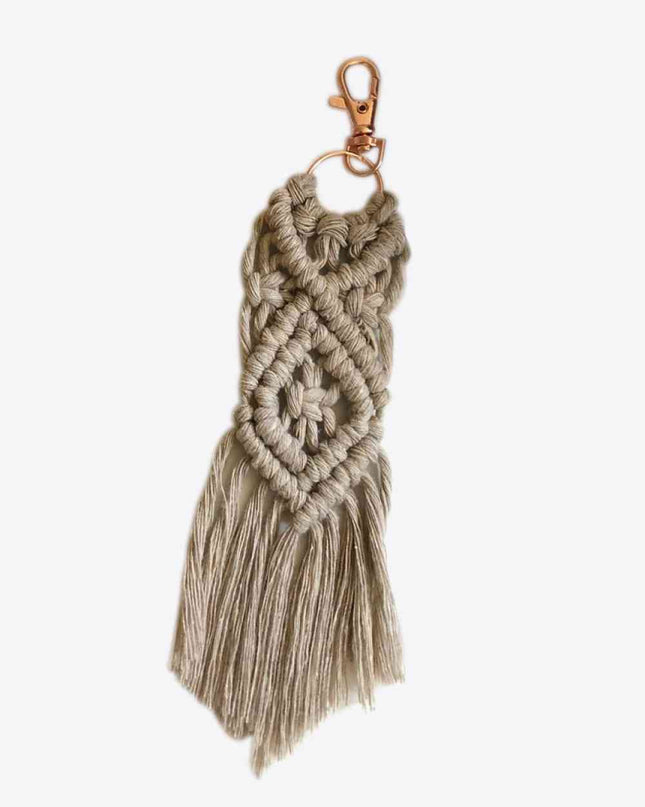 Assorted 4-Pack Macrame Fringe Keychain
