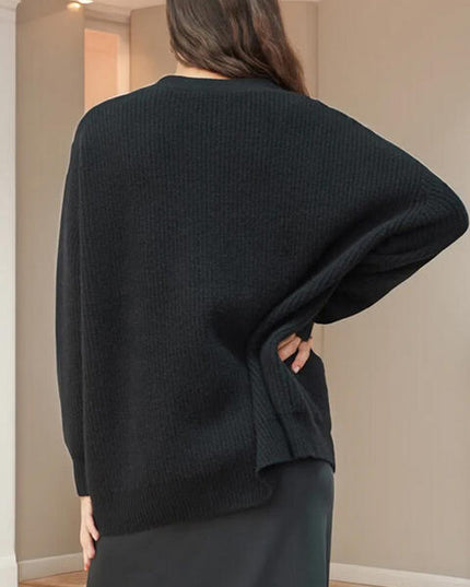 Full Size V-Neck Rib-Knit Cardigan