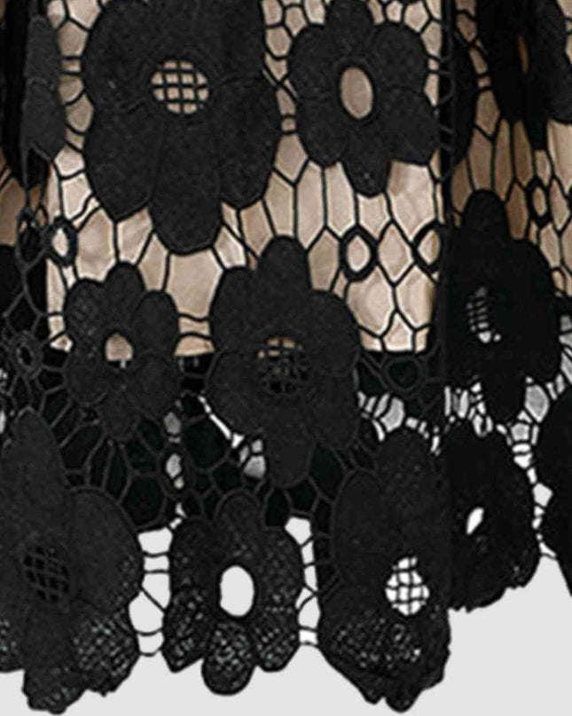 Floral Lace A-Line Skirt