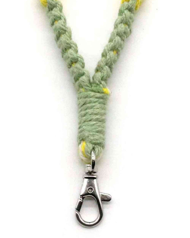 Assorted 4-Pack Hand-Woven Flower Macrame Wristlet Keychain