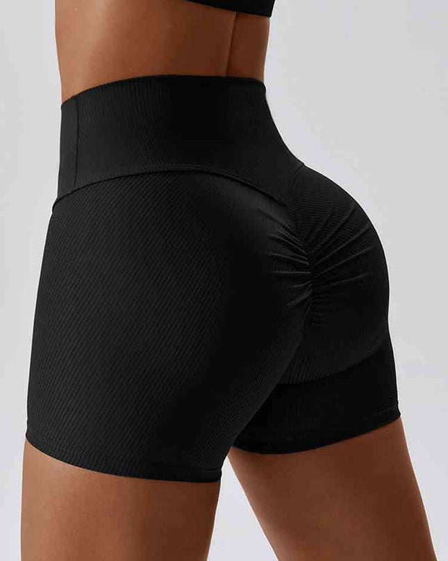 Wide Waistband Slim Fit Sports Shorts