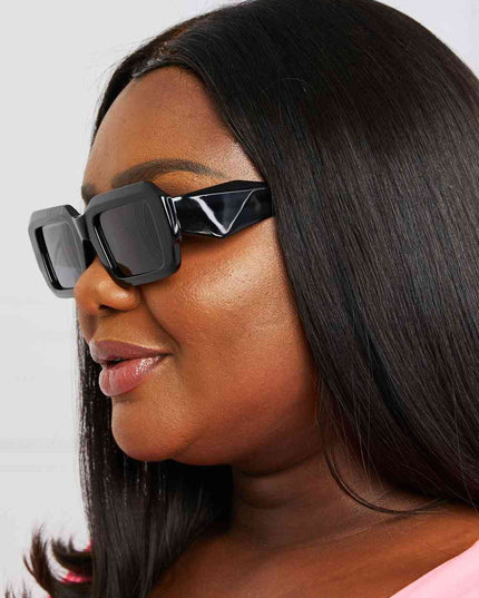 Rectangle TAC Polarization Lens Full Rim Sunglasses