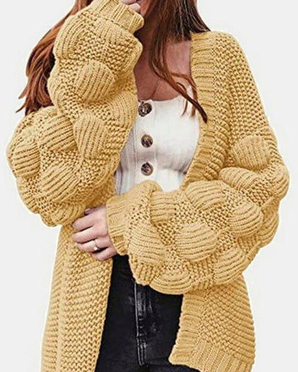 Open Front Long Sleeve Cardigan