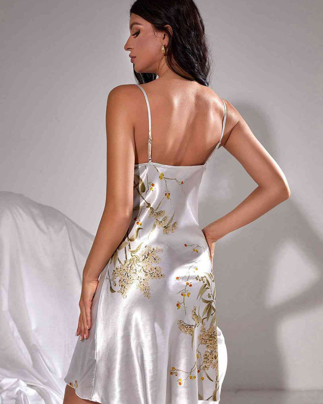 Sleeveless Printed Mini Nightgown