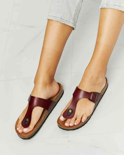 MMShoes Drift Away T-Strap Flip-Flop in Brown