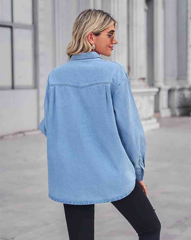Long Sleeve Denim Shirt Jacket