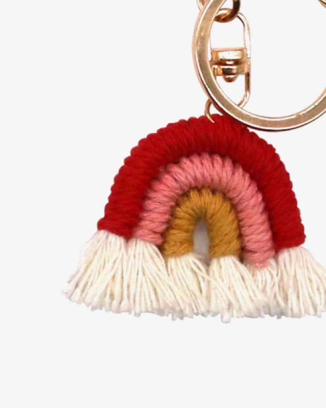 Assorted 4-Pack Rainbow Fringe Keychain